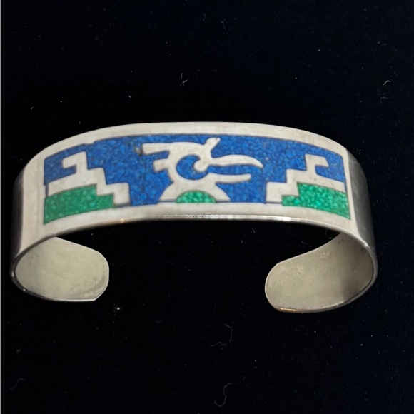 TURQUOISE INLAY CUFF BRACELET - Picture 1 of 6